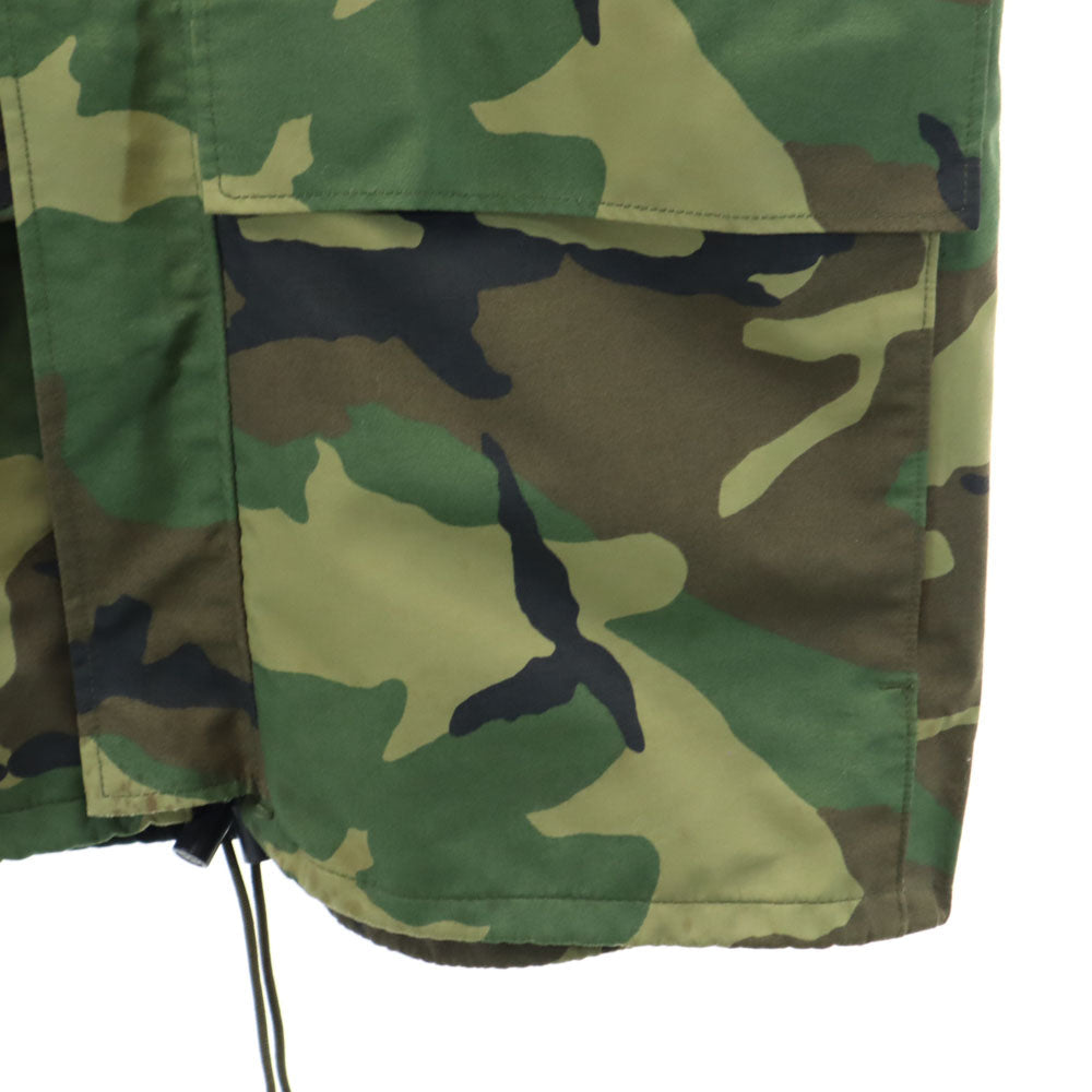 US ARMY 90s GORE-TEX Woodland Camo Hoodie Green Size S