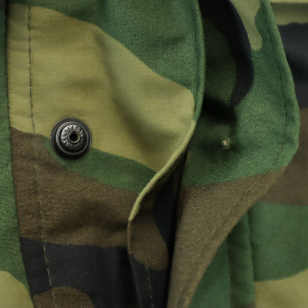 US ARMY 90s GORE-TEX Woodland Camo Hoodie Green Size S