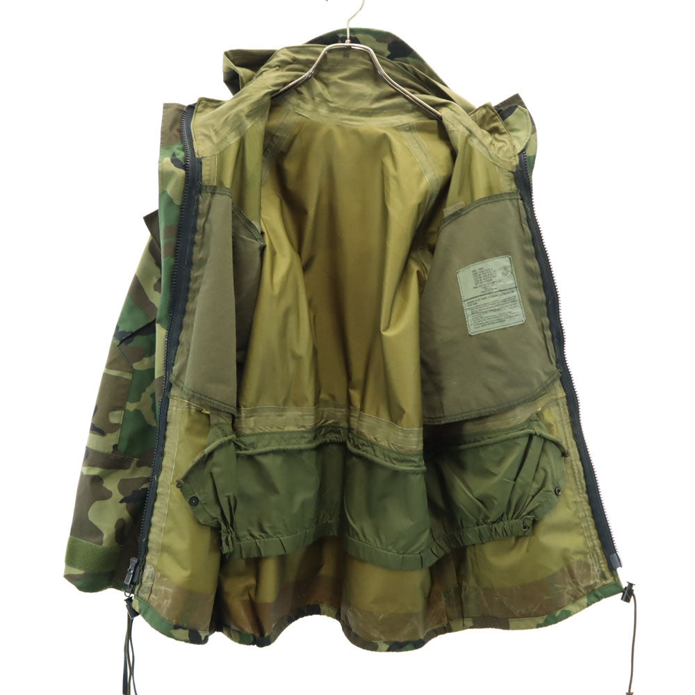 US ARMY 90s GORE-TEX Woodland Camo Hoodie Green Size S