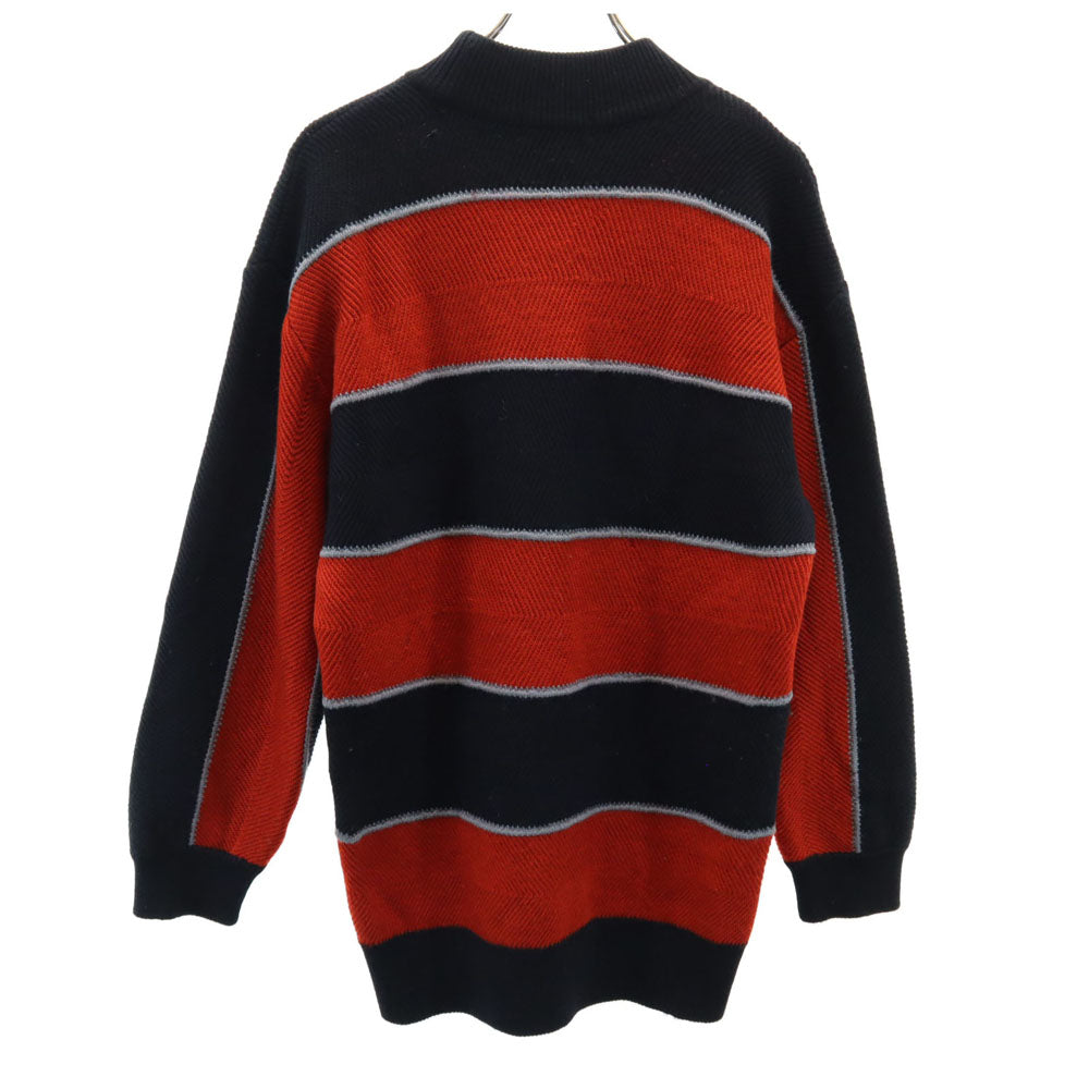 ISSEY MIYAKE MEN 80s Vintage Wool Sweater Red/Navy Size M