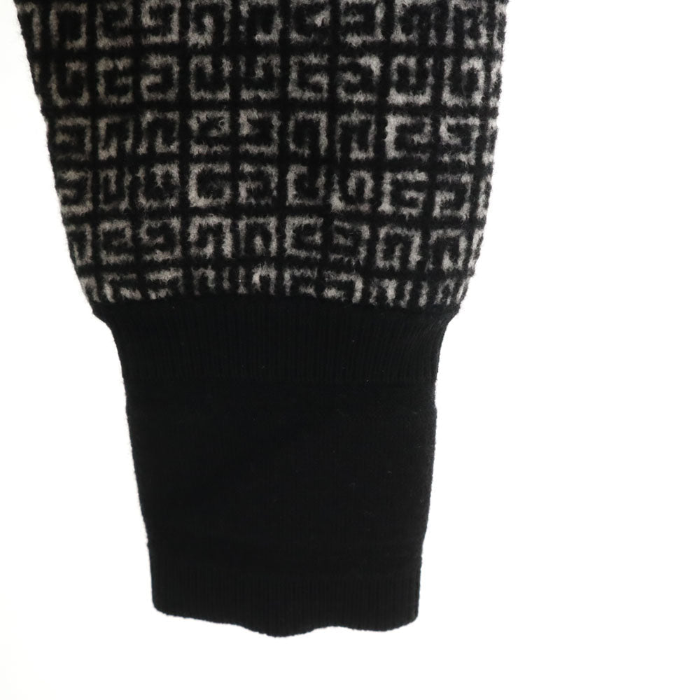GIVENCHY All-Over Logo Long Sleeve Sweater Black Size XS