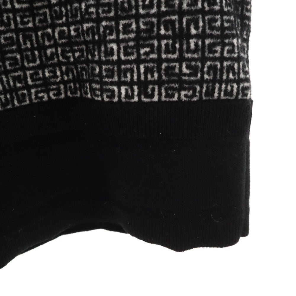 GIVENCHY All-Over Logo Long Sleeve Sweater Black Size XS