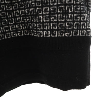GIVENCHY All-Over Logo Long Sleeve Sweater Black Size XS