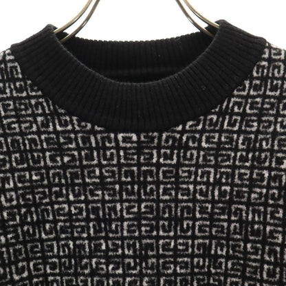 GIVENCHY All-Over Logo Long Sleeve Sweater Black Size XS