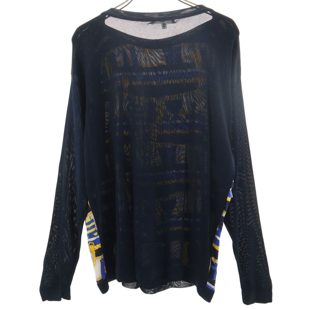 CELINE 90s Italian Long Sleeve Knit Sweater Navy Size 42