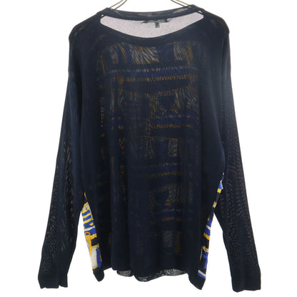 CELINE 90s Italian Long Sleeve Knit Sweater Navy Size 42