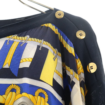 CELINE 90s Italian Long Sleeve Knit Sweater Navy Size 42