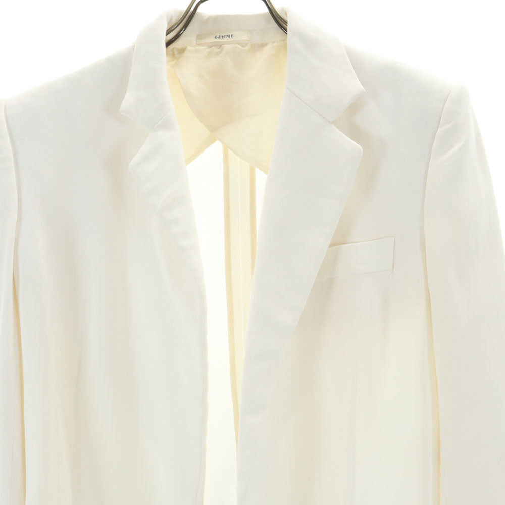 CELINE White Long Sleeve Tailored Blazer Size 38