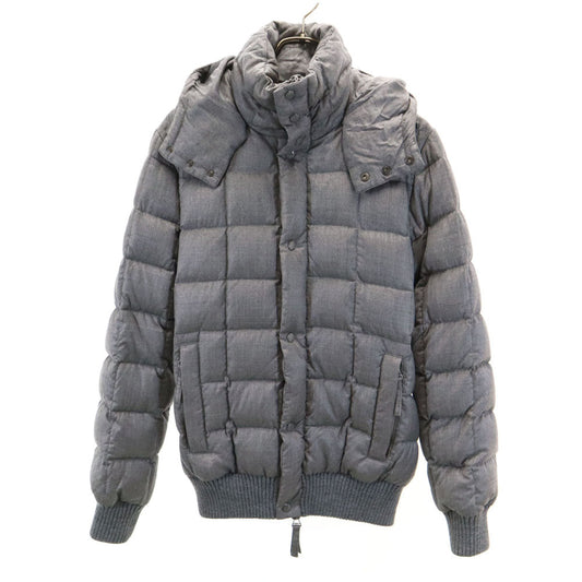 DUVETICA AKM Wool Hooded Down Jacket Gray Size XL