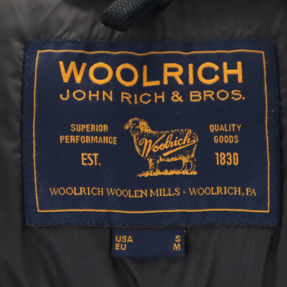 WOOLRICH Arctic Parka Hoodie Raccoon Fur Navy Size S