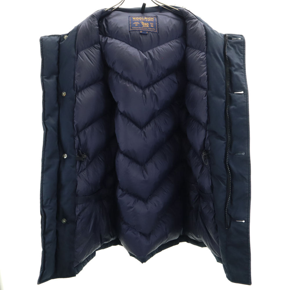 WOOLRICH Arctic Hooded Raccoon Fur Hoodie Navy Size S