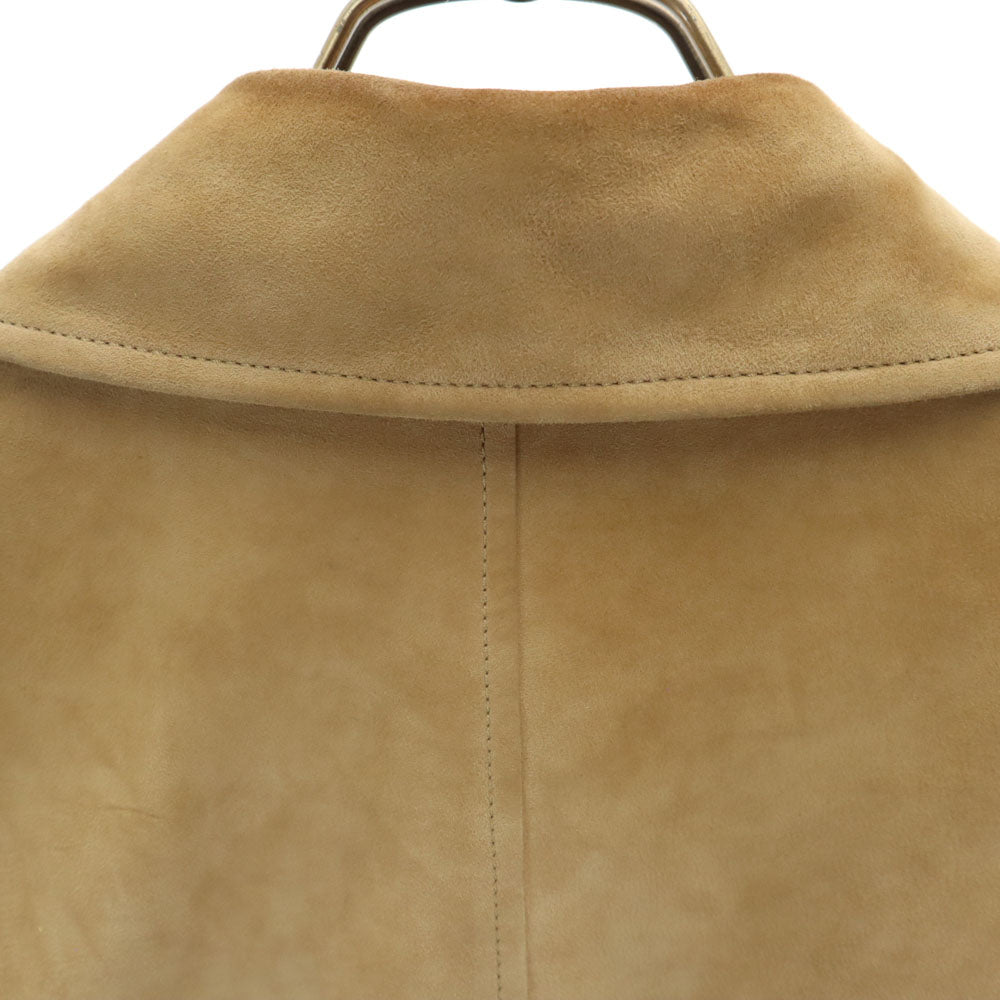 LOEWE Spanish Made Suede Leather Coat Beige Size 40