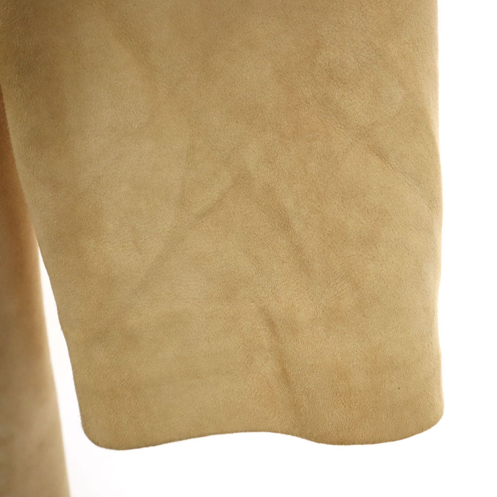 LOEWE Spanish Made Suede Leather Coat Beige Size 40