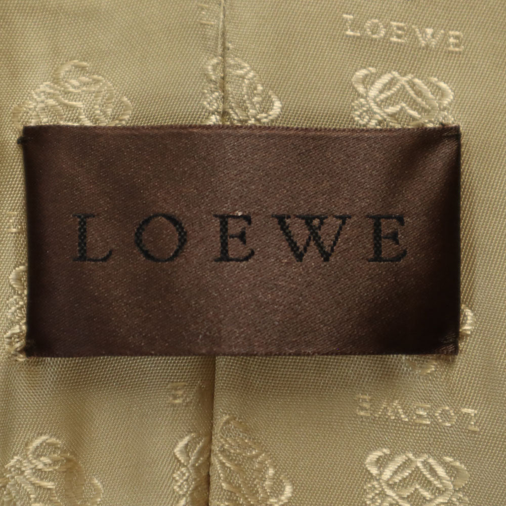 LOEWE Spanish Made Suede Leather Coat Beige Size 40