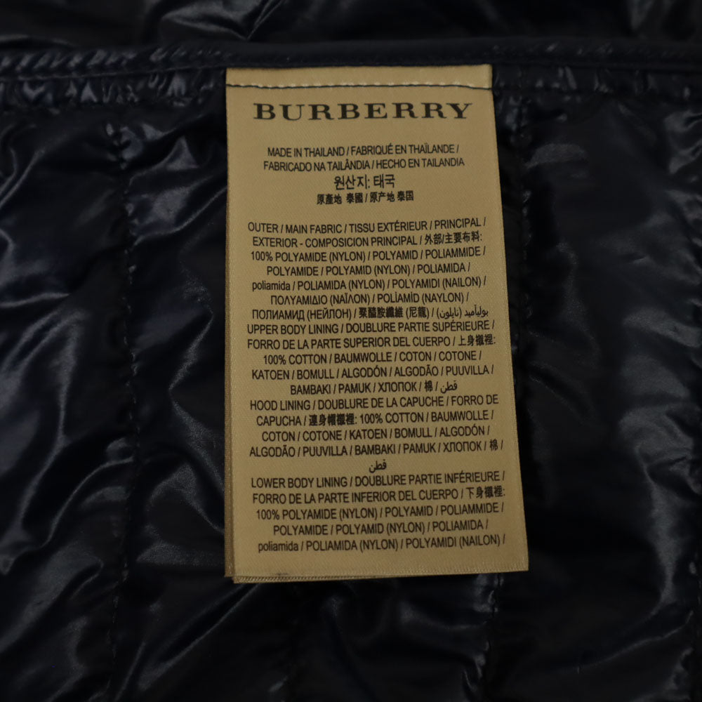 BURBERRY Packable Padded Jacket Black Size 48