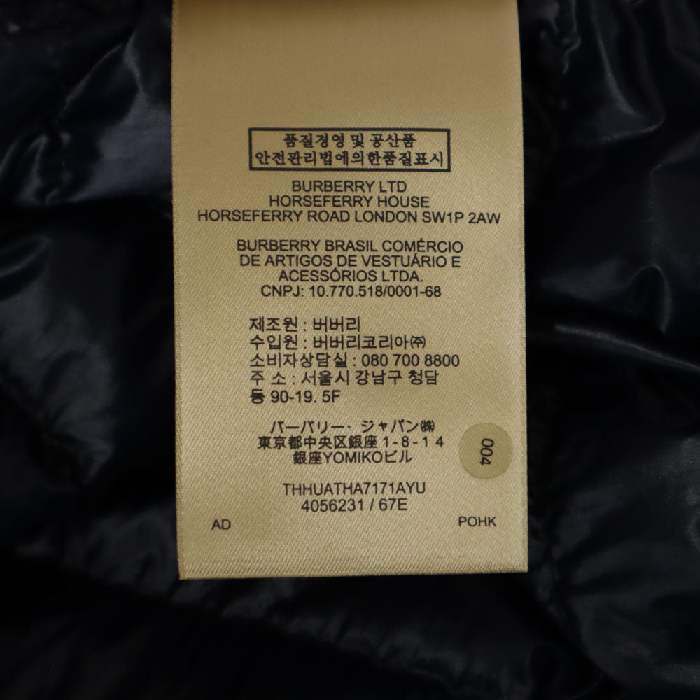 BURBERRY Packable Padded Jacket Black Size 48