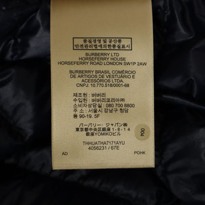 BURBERRY Packable Padded Jacket Black Size 48