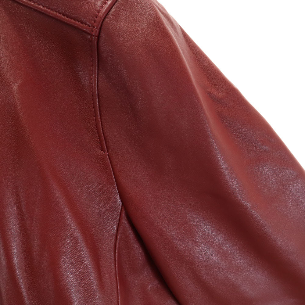 COACH Red Double Rider Leather Jacket Size S
