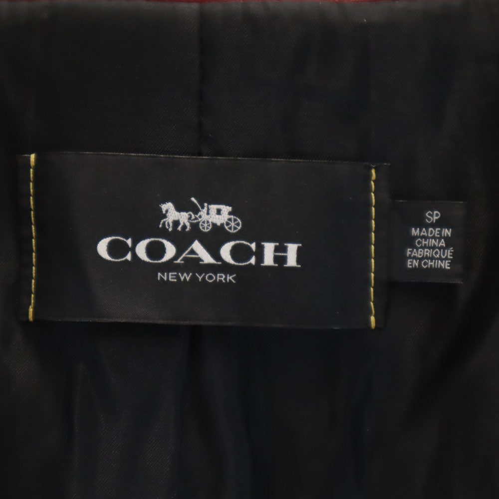 COACH Red Double Rider Leather Jacket Size S