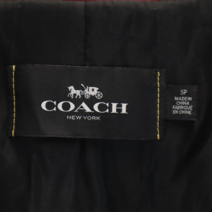 COACH Red Double Rider Leather Jacket Size S