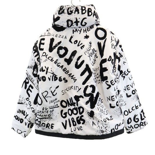 DOLCE&GABBANA Reversible Padded Puffer Jacket White Size 40