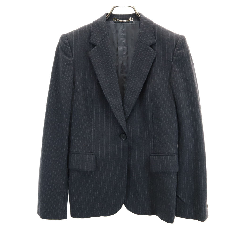 GUCCI Italian Pinstripe Tailored Charcoal Gray Jacket Size 40