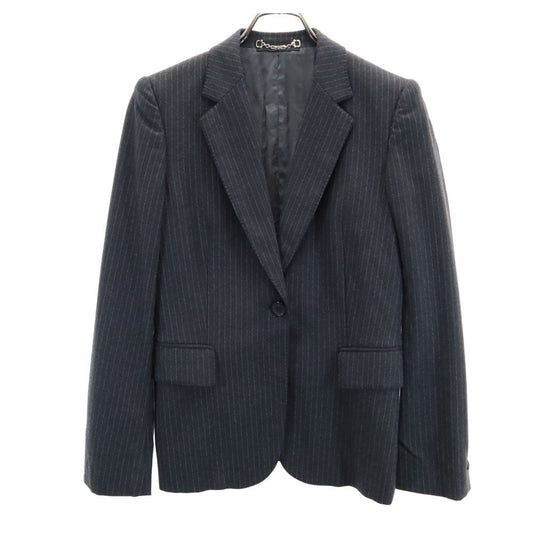 GUCCI Italian Pinstripe Tailored Charcoal Gray Jacket Size 40