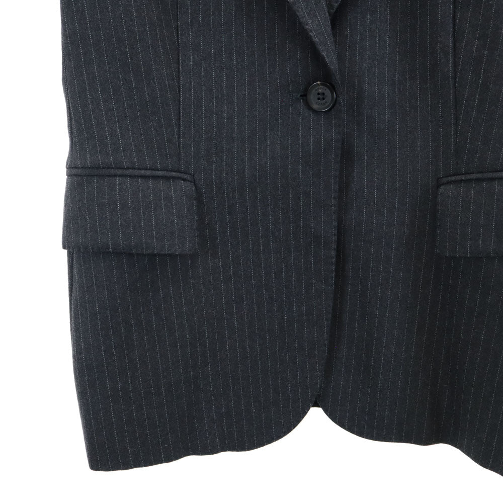 GUCCI Italian Pinstripe Tailored Charcoal Gray Jacket Size 40