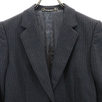 GUCCI Italian Pinstripe Tailored Charcoal Gray Jacket Size 40