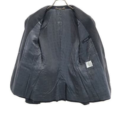 GUCCI Italian Pinstripe Tailored Charcoal Gray Jacket Size 40