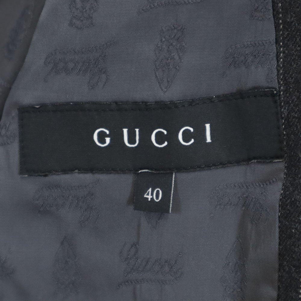 GUCCI Italian Pinstripe Tailored Charcoal Gray Jacket Size 40