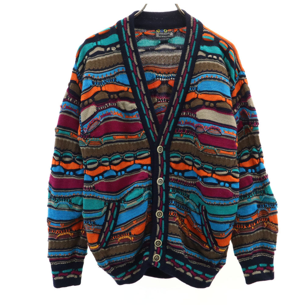 COOGI 90s Vintage Australian 3D Knit Cardigan Blue Size SS