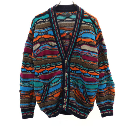COOGI 90s Vintage Australian 3D Knit Cardigan Blue Size SS