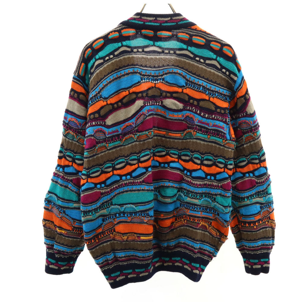 COOGI 90s Vintage Australian 3D Knit Cardigan Blue Size SS