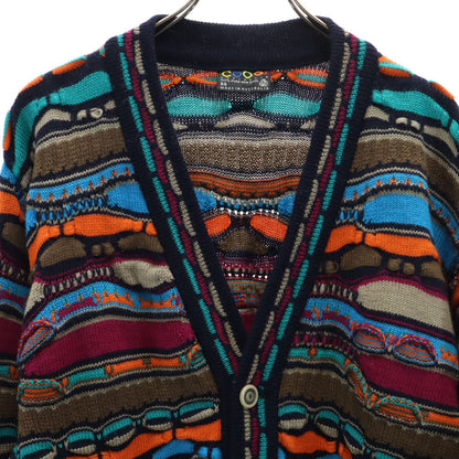 COOGI 90s Vintage Australian 3D Knit Cardigan Blue Size SS