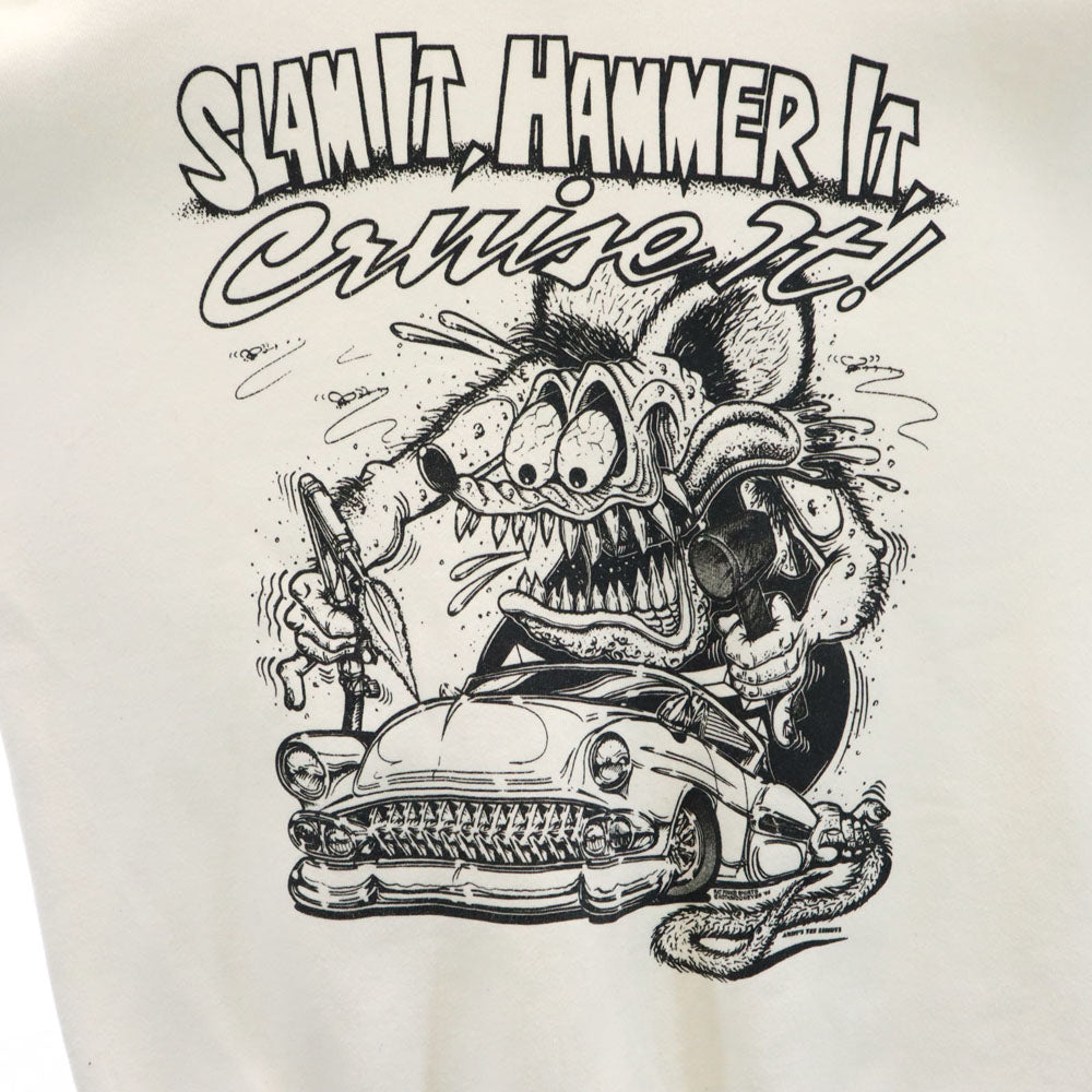 ONEITA 90s Rat Fink USA-Made Fleece Sweatshirt Size M