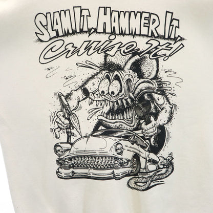ONEITA 90s Rat Fink USA-Made Fleece Sweatshirt Size M