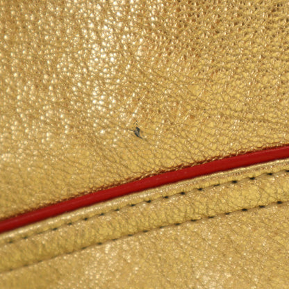 GUCCI Gold Sequin Goat Leather Double Riders Jacket Size 36