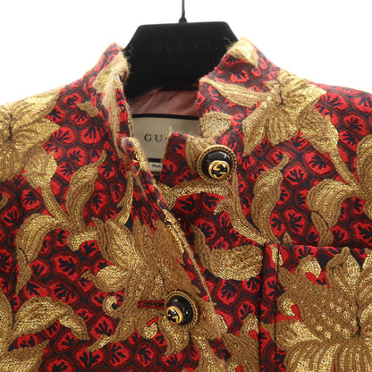 GUCCI Floral Jacquard Jacket Red Size 38