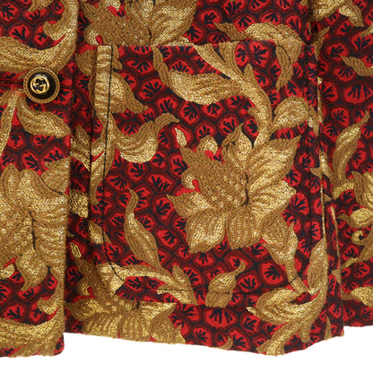 GUCCI Floral Jacquard Jacket Red Size 38