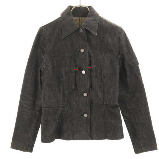 GUCCI Black Denim Jacket Size 38