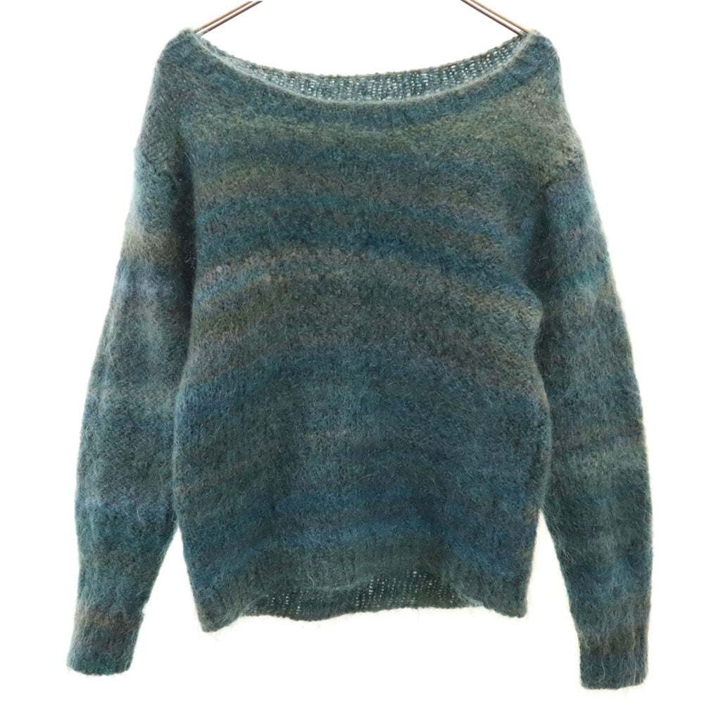 VINTAGE 60s 70s Mohair Knit Sweater Green