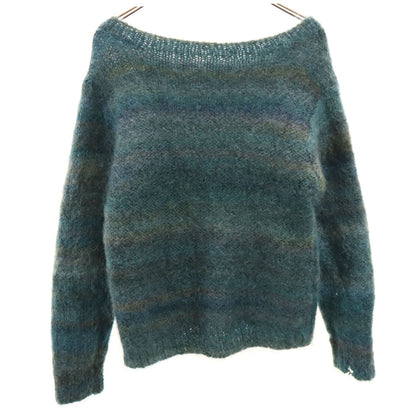 VINTAGE 60s 70s Mohair Knit Sweater Green