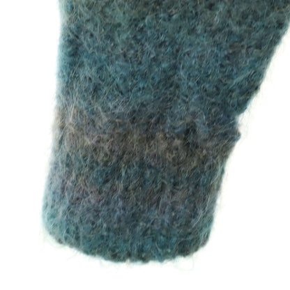 VINTAGE 60s 70s Mohair Knit Sweater Green