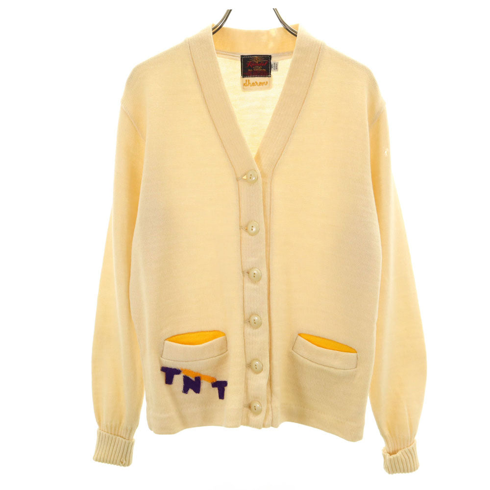 Kandel 60s Vintage Lettered Cardigan Ivory