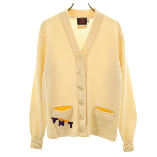 Kandel 60s Vintage Lettered Cardigan Ivory