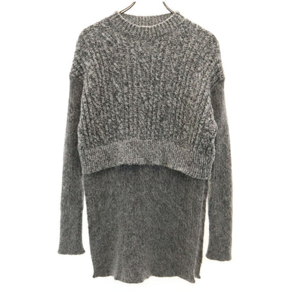 Stella McCartney Layered Long Sleeve Sweater Gray Size 36