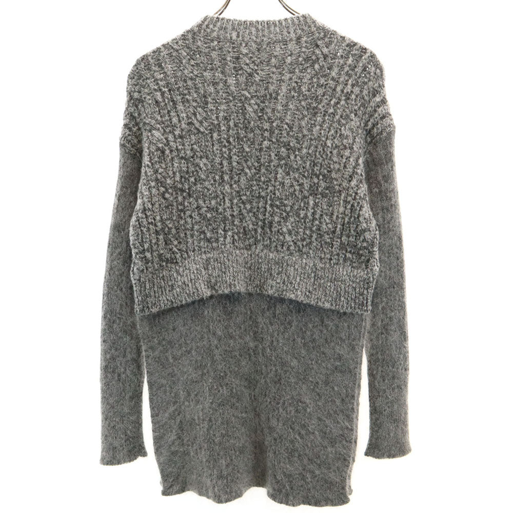 Stella McCartney Layered Long Sleeve Sweater Gray Size 36