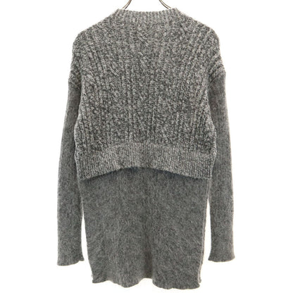 Stella McCartney Layered Long Sleeve Sweater Gray Size 36