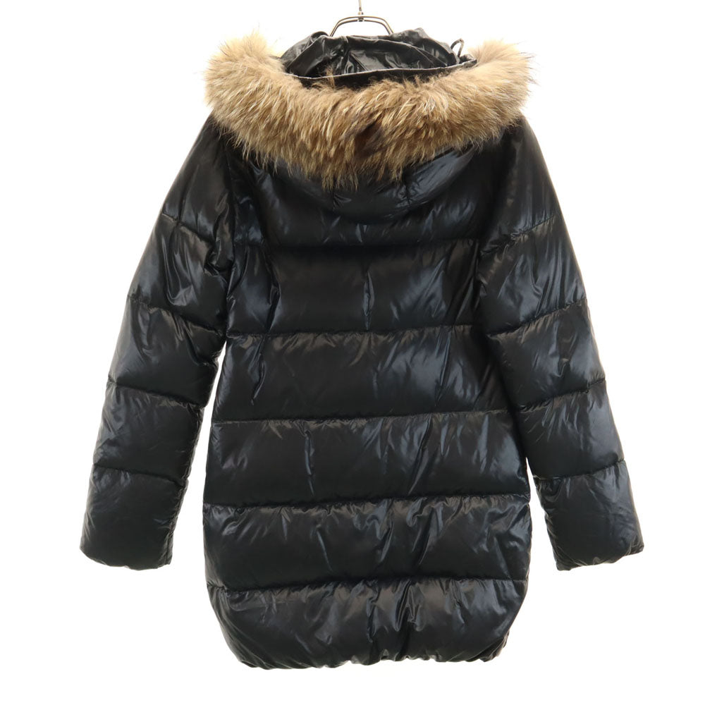 DUVETICA Kappa Fox Fur Down Jacket Charcoal Gray Size 38